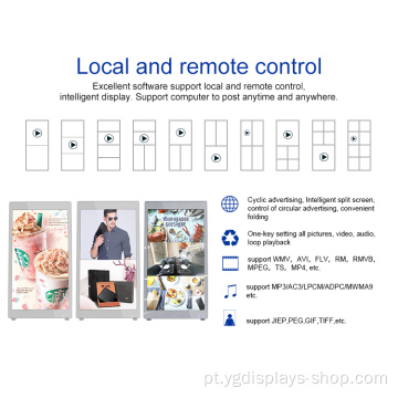 display lcd móvel para sinalização digital lcd de publicidade interna